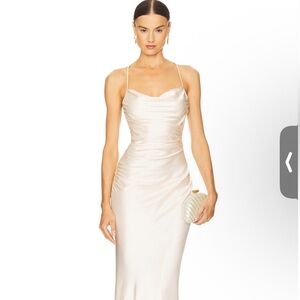 shona joy la lune maxi dress in cream